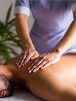 Back and shoulder deep tissue massage